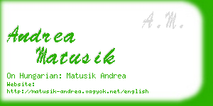 andrea matusik business card